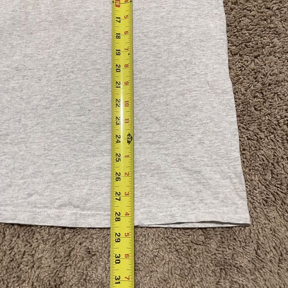 Vintage Adult Shirt Large Grey Rodeo Cowboy Up Riding Logo Hanes Heavyweight - Picture 6 of 7